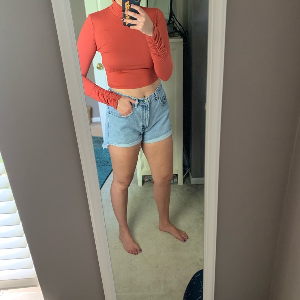 NEW! Forever21 Burnt Orange Cropped Turtle Neck